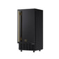 FORNO Cristallo 15-Inch Freestanding/Undercounter Nugget Ice Maker 66.1 lbs/Day Black with Brass Accent, FIMBI7307-15BLK
