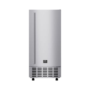 FORNO Cristallo 15-Inch Freestanding/Undercounter Nugget Ice Maker 66.1 lbs/Day Stainless Steel, FIMBI7307-15S