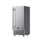 FORNO Cristallo 15-Inch Freestanding/Undercounter Nugget Ice Maker 66.1 lbs/Day Stainless Steel, FIMBI7307-15S