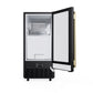 FORNO Cristallo 15-Inch Freestanding/Undercounter Cube Ice Maker 79.4 lbs/Day Black with Brass Accent, FIMBI7313-15BLK