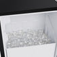 FORNO Cristallo 15-Inch Freestanding/Undercounter Cube Ice Maker 79.4 lbs/Day Black with Brass Accent, FIMBI7313-15BLK