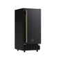 FORNO Cristallo 15-Inch Freestanding/Undercounter Cube Ice Maker 79.4 lbs/Day Black with Brass Accent, FIMBI7313-15BLK