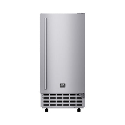 FORNO Cristallo 15-Inch Freestanding/Undercounter Cube Ice Maker 79.4 lbs/Day Stainless Steel, FIMBI7313-15S