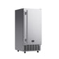 FORNO Cristallo 15-Inch Freestanding/Undercounter Cube Ice Maker 79.4 lbs/Day Stainless Steel, FIMBI7313-15S