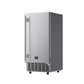 FORNO Cristallo 15-Inch Freestanding/Undercounter Cube Ice Maker 79.4 lbs/Day Stainless Steel, FIMBI7313-15S