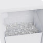 FORNO Cristallo 15-Inch Freestanding/Undercounter Cube Ice Maker 79.4 lbs/Day White with Brass Accent, FIMBI7313-15WHT