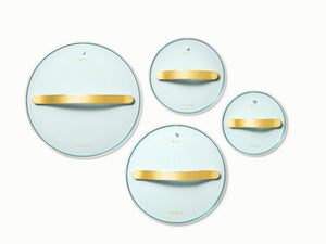 Caraway Glass Lids with Gold Handles (Set of 4)