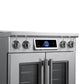 FORNO Maximus 30-Inch 4.32 cu. ft. French Door Induction Range, True Convection, Air Sous Vide, Air Fry Basket in Stainless Steel, FFSIN0932-30