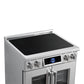 FORNO Maximus 30-Inch 4.32 cu. ft. French Door Induction Range, True Convection, Air Sous Vide, Air Fry Basket in Stainless Steel, FFSIN0932-30