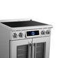 FORNO Maximus 30-Inch 4.32 cu. ft. French Door Induction Range, True Convection, Air Sous Vide, Air Fry Basket in Stainless Steel, FFSIN0932-30