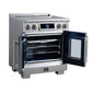 FORNO Maximus 30-Inch 4.32 cu. ft. French Door Induction Range, True Convection, Air Sous Vide, Air Fry Basket in Stainless Steel, FFSIN0932-30