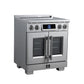 FORNO Maximus 30-Inch 4.32 cu. ft. French Door Induction Range, True Convection, Air Sous Vide, Air Fry Basket in Stainless Steel, FFSIN0932-30