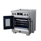 FORNO Maximus 30-Inch 4.32 cu. ft. French Door Induction Range, True Convection, Air Sous Vide, Air Fry Basket in Stainless Steel, FFSIN0932-30