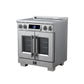 FORNO Maximus 30-Inch 4.32 cu. ft. French Door Induction Range, True Convection, Air Sous Vide, Air Fry Basket in Stainless Steel, FFSIN0932-30