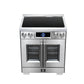 FORNO Maximus 30-Inch 4.32 cu. ft. French Door Induction Range, True Convection, Air Sous Vide, Air Fry Basket in Stainless Steel, FFSIN0932-30