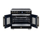 FORNO Maximus 36-Inch 5.36 cu. ft. French Door Induction Range, True Convection, Air Sous Vide, Air Fry Basket in Black with Antique Brass Accents, FFSIN0932-36BLK