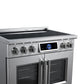 FORNO Maximus 36-Inch 5.36 cu. ft. French Door Induction Range, True Convection, Air Sous Vide, Air Fry Basket in Stainless Steel, FFSIN0932-36