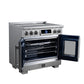 FORNO Maximus 36-Inch 5.36 cu. ft. French Door Induction Range, True Convection, Air Sous Vide, Air Fry Basket in Stainless Steel, FFSIN0932-36
