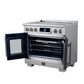 FORNO Maximus 36-Inch 5.36 cu. ft. French Door Induction Range, True Convection, Air Sous Vide, Air Fry Basket in Stainless Steel, FFSIN0932-36