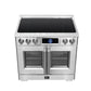 FORNO Maximus 36-Inch 5.36 cu. ft. French Door Induction Range, True Convection, Air Sous Vide, Air Fry Basket in Stainless Steel, FFSIN0932-36