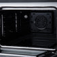 FORNO Torino 30-Inch 4.32 cu. ft. Induction Freestanding Range, True Convection, Air Fry Basket in Black with Antique Brass Accents, FFSIN0936-30BLK