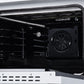 FORNO Torino 30-Inch 4.32 cu. ft. Induction Freestanding Range, True Convection, Air Fry Basket in White with Antique Brass Accents, FFSIN0936-30WHT