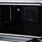 FORNO Torino 30-Inch 4.32 cu. ft. Induction Freestanding Range, True Convection, Air Fry Basket in White with Antique Brass Accents, FFSIN0936-30WHT