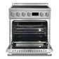 FORNO Torino 30" 4.32 cu. ft. Induction Range with True Convection, Air Fry and Sous Vide in Stainless Steel 240V, FFSIN0936-30