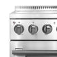 FORNO Torino 30" 4.32 cu. ft. Induction Range with True Convection, Air Fry and Sous Vide in Stainless Steel 240V, FFSIN0936-30