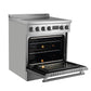 FORNO Torino 30" 4.32 cu. ft. Induction Range with True Convection, Air Fry and Sous Vide in Stainless Steel 240V, FFSIN0936-30