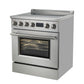 FORNO Torino 30" 4.32 cu. ft. Induction Range with True Convection, Air Fry and Sous Vide in Stainless Steel 240V, FFSIN0936-30