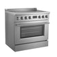 FORNO Torino 36" 5.36 cu. ft. Induction Range with True Convection, Air Fry and Sous Vide in Stainless Steel 240V, FFSIN0936-36