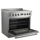 FORNO Torino 36" 5.36 cu. ft. Induction Range with True Convection, Air Fry and Sous Vide in Stainless Steel 240V, FFSIN0936-36