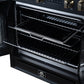 FORNO Torino 30" 4.32 cu. ft. French Door Induction Range with True Convection, Air Fry and Sous Vide in Black 240V, FFSIN0950-30BLK