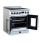 FORNO Torino 30" 4.32 cu. ft. French Door Induction Range with True Convection, Air Fry and Sous Vide in White 240V, FFSIN0950-30WHT