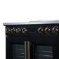FORNO Torino 36" 5.36 cu. ft. French Door Induction Range with True Convection, Air Fry and Sous Vide in Black 240V, FFSIN0950-36BLK
