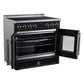 FORNO Torino 36" 5.36 cu. ft. French Door Induction Range with True Convection, Air Fry and Sous Vide in Black 240V, FFSIN0950-36BLK
