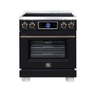 FORNO Maximus 30" 4.32 cu.ft. Induction Range with Air Fryer, Air Sous Vide, True Convection, and Digital Display, Black, FFSIN0968-30BLK