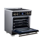 FORNO Maximus 30" 4.32 cu.ft. Induction Range with Air Fryer, Air Sous Vide, True Convection, and Digital Display, Black, FFSIN0968-30BLK