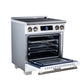 FORNO Maximus 30" 4.32 cu.ft. Induction Range with Air Fryer, Air Sous Vide, True Convection, and Digital Display, White, FFSIN0968-30WHT