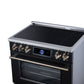 FORNO Maximus 36" 5.36 cu.ft Induction Range with Air Fryer, Air Sous Vide, True Convection, and Digital Display, Black, FFSIN0968-36BLK