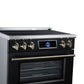 FORNO Maximus 36" 5.36 cu.ft Induction Range with Air Fryer, Air Sous Vide, True Convection, and Digital Display, Black, FFSIN0968-36BLK