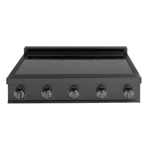 Induction Hardware 36" Induction Rangetop, 5-Zone, Black Stainless Steel, IRT36-BS