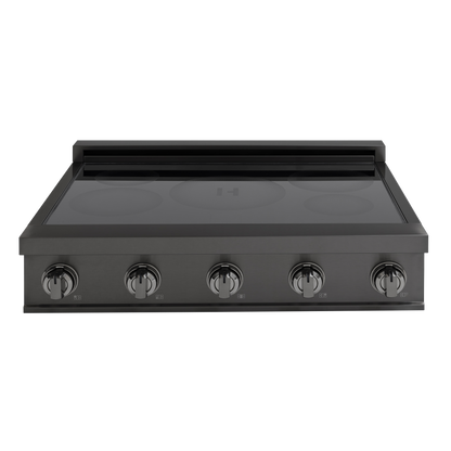 Induction Hardware 36" Induction Rangetop, 5-Zone, Black Stainless Steel, IRT36-BS