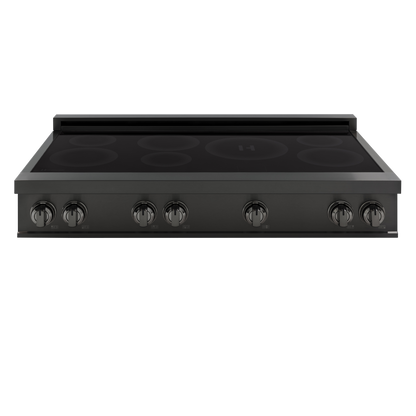 Induction Hardware 48" Induction Rangetop, 7-Zone, Black Stainless Steel, IRT48-BS