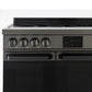 Induction Hardware Luxury Series Orion Edition 48-Inch 7.7 Cu. Ft. Double Oven Induction Range, Self-Cleaning, Black Stainless Steel with Gold Accents, S-IR48-BS-ORION