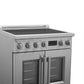 FORNO Torino 30" 4.32 cu. ft. French Door Induction Range with True Convection, Air Fry and Sous Vide in Stainless Steel 240V,  FFSIN0950-30