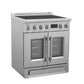 FORNO Torino 30" 4.32 cu. ft. French Door Induction Range with True Convection, Air Fry and Sous Vide in Stainless Steel 240V,  FFSIN0950-30