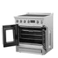 FORNO Torino 30" 4.32 cu. ft. French Door Induction Range with True Convection, Air Fry and Sous Vide in Stainless Steel 240V,  FFSIN0950-30