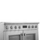 FORNO Torino 36" 5.36 cu. ft. French Door Induction Range with True Convection, Air Fry and Sous Vide in Stainless Steel 240V, FFSIN0950-36